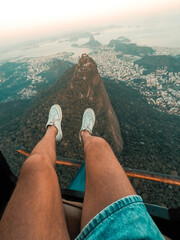 Flying over the forest