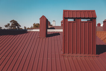 Fototapeta premium red roof of a house