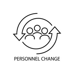 Personnel change sign icon. Vector illustration eps 10