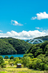 長崎県佐世保市　西海橋の見える風景