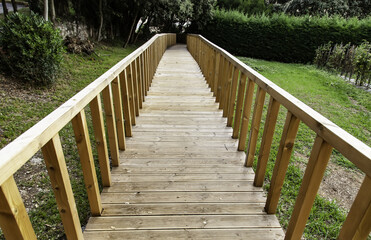 Wooden path to the beach