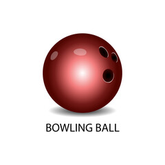 Realistic bowling ball icon. Vector illustration eps 10