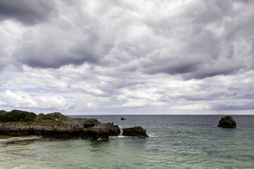 Obraz premium Beach landscape with stones