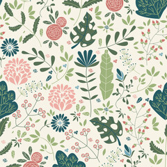 Seamless floral pattern. The elegant the template for fashion prints.