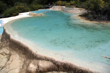 Sichuan Jiuzhaigou Immortal Pond Lotus Terrace Color Pond