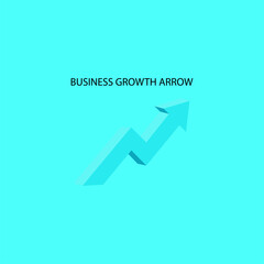 concept business growth upward arrow icon. Vector illustration eps 10