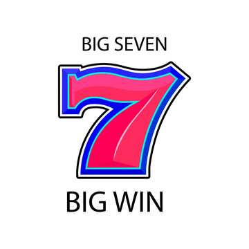 Big seven banner icon. Vector illustration eps 10