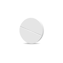 realistic round pill icon. Vector illustration eps 10