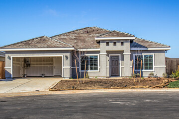 One Story New Home Under Construction