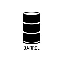 Black barrel sign icon. Vector illustration eps 10