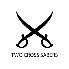 Two saber black sign icon. Vector illustration eps 10
