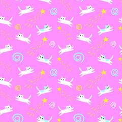 Cute cats and stars