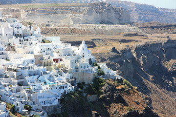 Panorama der Insel Santorini, Griechenland