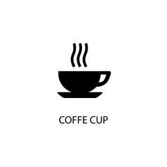 Cup of coffee black sign icon. Vector illustration eps 10