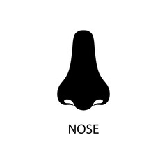 Black nose sign icon. Vector illustration eps 10