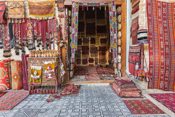 Hand made oriental carpets in Bukhara, Uzbekistan
