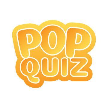 Pop Quiz Vector Text Illustration Background