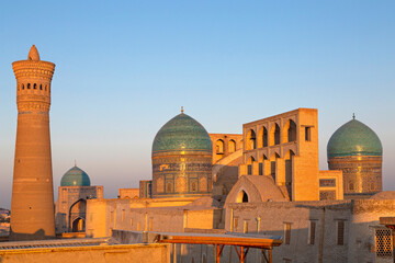 Fototapeta na wymiar Poi Kalon mosque and minaret in Bukhara, Uzbekistan.
