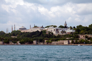 Fototapeta na wymiar View on the Historic Istanbul Peninsula , Istanbul, Turkey