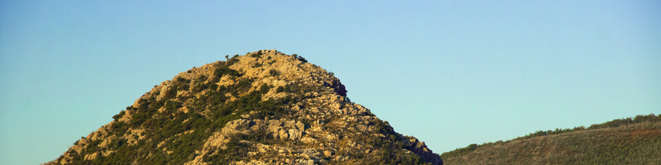 Panorama of the sharp rocky mountains of Montenegro, beautiful and detailed nature landscape, tourism and travel