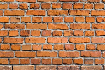 texture of red brick wall of old stonework