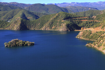 Yunnan Lijiang Ninglang Lugu Lake lake view