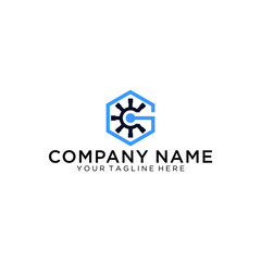 Fototapeta premium Outstanding professional elegant trendy awesome artistic black and gold color GC CG initial based Alphabet icon logo.