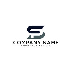 SP S P Letter Logo Design in Black Colors. Creative Modern Letters Vector Icon Logo Illustration.