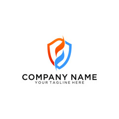 security logo technology for your company, shield logo for security data
