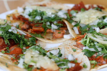 Tacos al pastor, salsas y comida mexicana