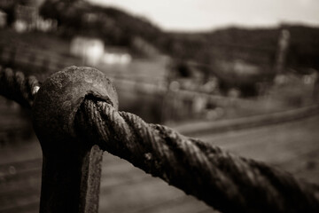 rusty barbed wire