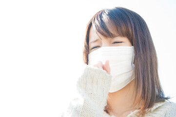 マスクをした女性