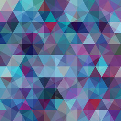 Abstract vector background with purple, blue triangles. Geometric vector illustration. Creative design template.