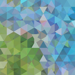 Abstract geometric style background. Blue, green colors. Vector illustration