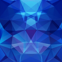 Background made of blue triangles. Square composition with geometric shapes. Eps 10