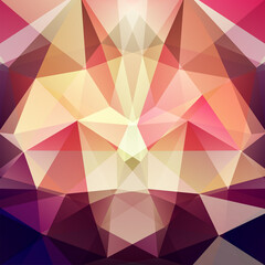 Fototapeta premium Abstract background consisting of beige, brown triangles. Geometric design for business presentations or web template banner flyer. Vector illustration