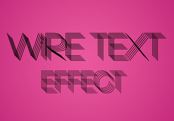 Wired Text Effect Mockup