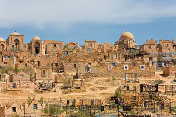 Historical Mizdakhan cemetery, in Nukus, Uzbekistan.