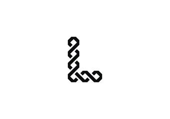 Letter l for simple logo design
