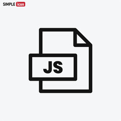 JS file icon vector . JavaScript sign