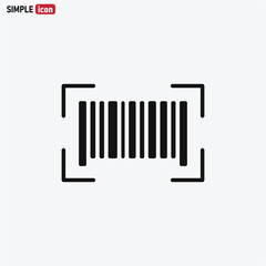 Bar Code icon vector . Barcode sign