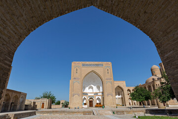 Fototapeta na wymiar Historical Chor Bakr mosque and memorial complex, Bukhara, Uzbekistan