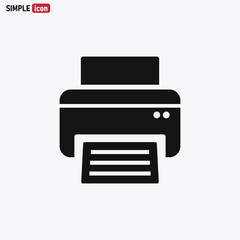 Fax icon vector . Printer sign