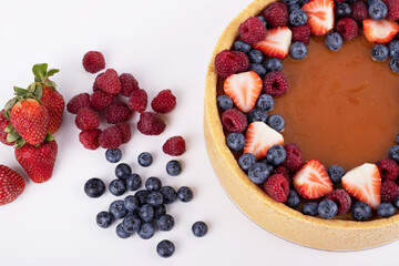 strawberry and blueberry raspberry dessert