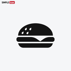 Fototapeta premium Burger icon vector . Fast Food sign