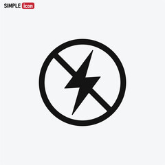 No Flash icon vector eps 10