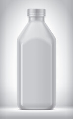 Plastic Bottle on background. Non-transparent Bottle. 