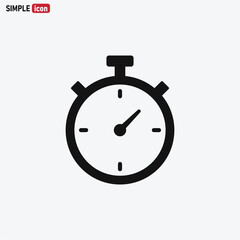 Stopwatch icon vector . Timer sign