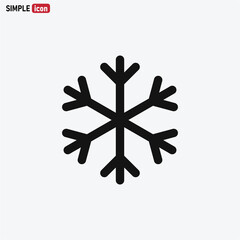 Snowflake icon vector . Cold sign