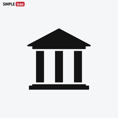 Bank Building icon . architecture sign